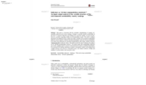 Indicators as ‘circular argumentation constructs’? An input–output analysis of the variable structure of five environmental sustainability country rankings